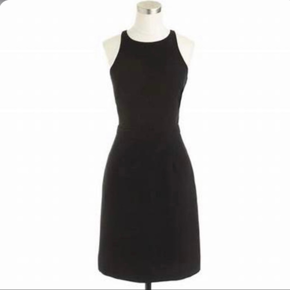 J. Crew Byzantine Cutaway Crepe Cocktail Dress with pockets